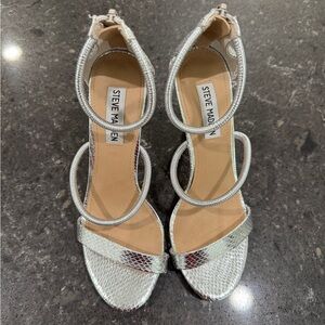 Steve Madden Metallic Silver Heels